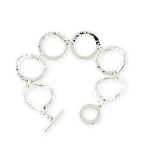 Zina Sterling Silver 7'' Fancy Link Style Bracelet