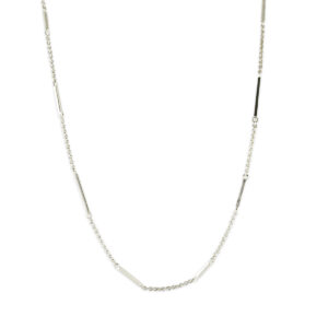 Necklace (Bar Stations) .925 Sterling Silver