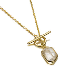 Herkimer Diamond Quartz Toggle Necklace