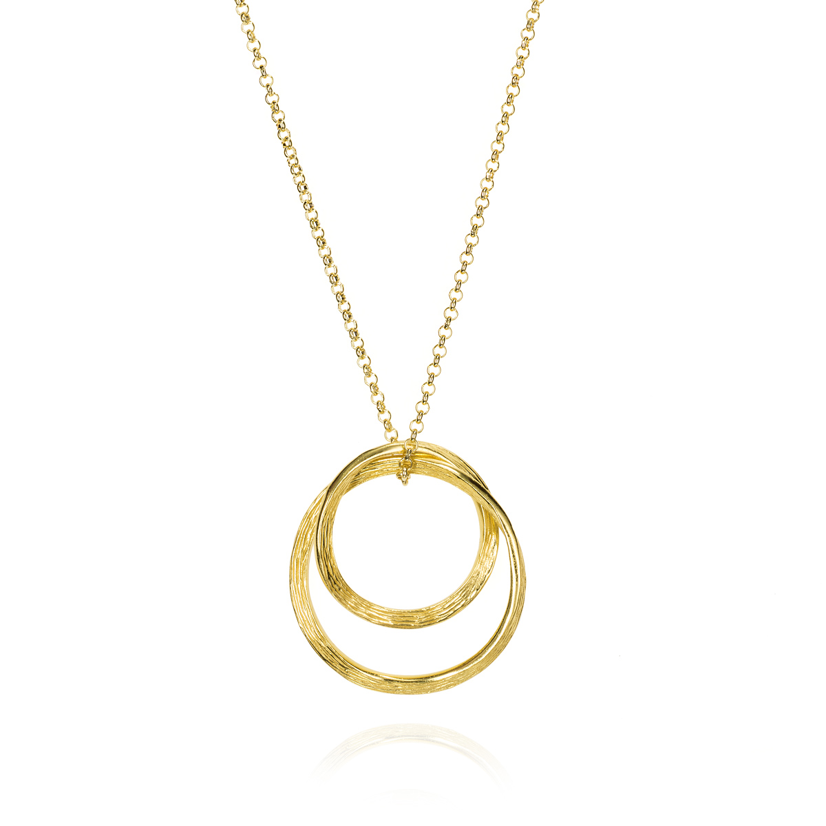 Hoop Necklace in Sterling Silver with 18k Gold Vermeil