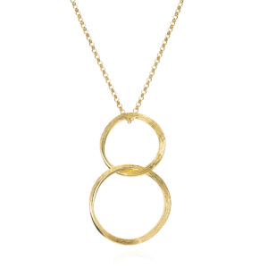 Hoop Necklace in Sterling Silver with 18k Gold Vermeil