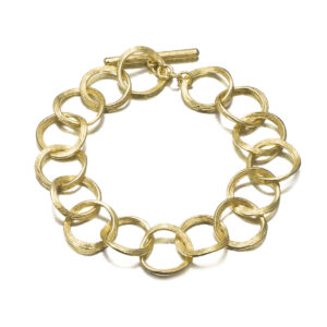 Midi Circular Link Bracelet with 18k Gold Vermeil